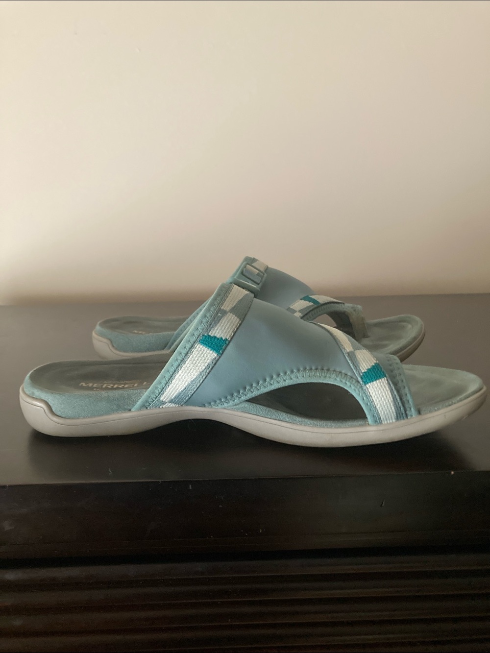 Merrell Blue-Green Slide Sandals